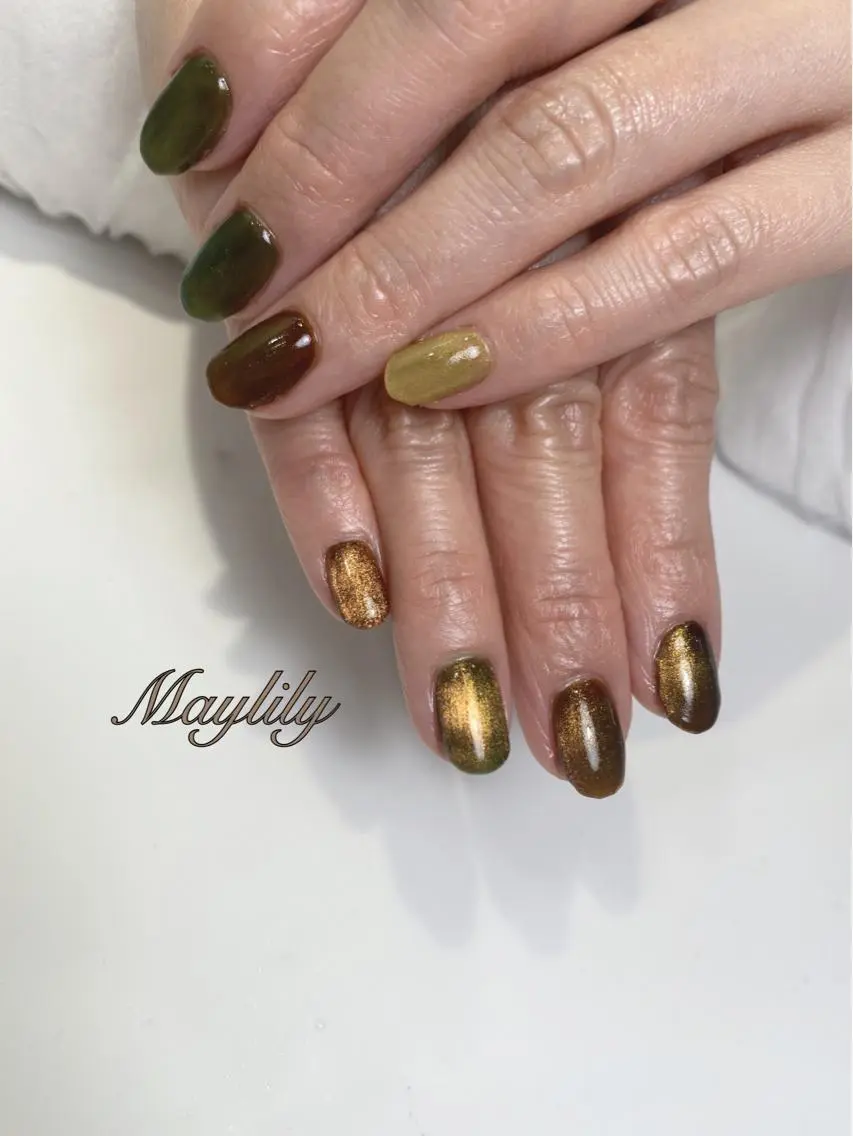 ネイル マグネットネイル 持ち込み ハンドネイル Nail salon Maylilyのネイルデザイン