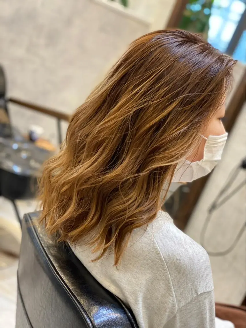 ミディアム カラー パーマ ヘアアレンジ メンズ キッズ ネイル マツエク・マツパ アイブロウ 髪質改善 トリートメント ショートネイル ドライ カット✂️髪質改善のヘアスタイル