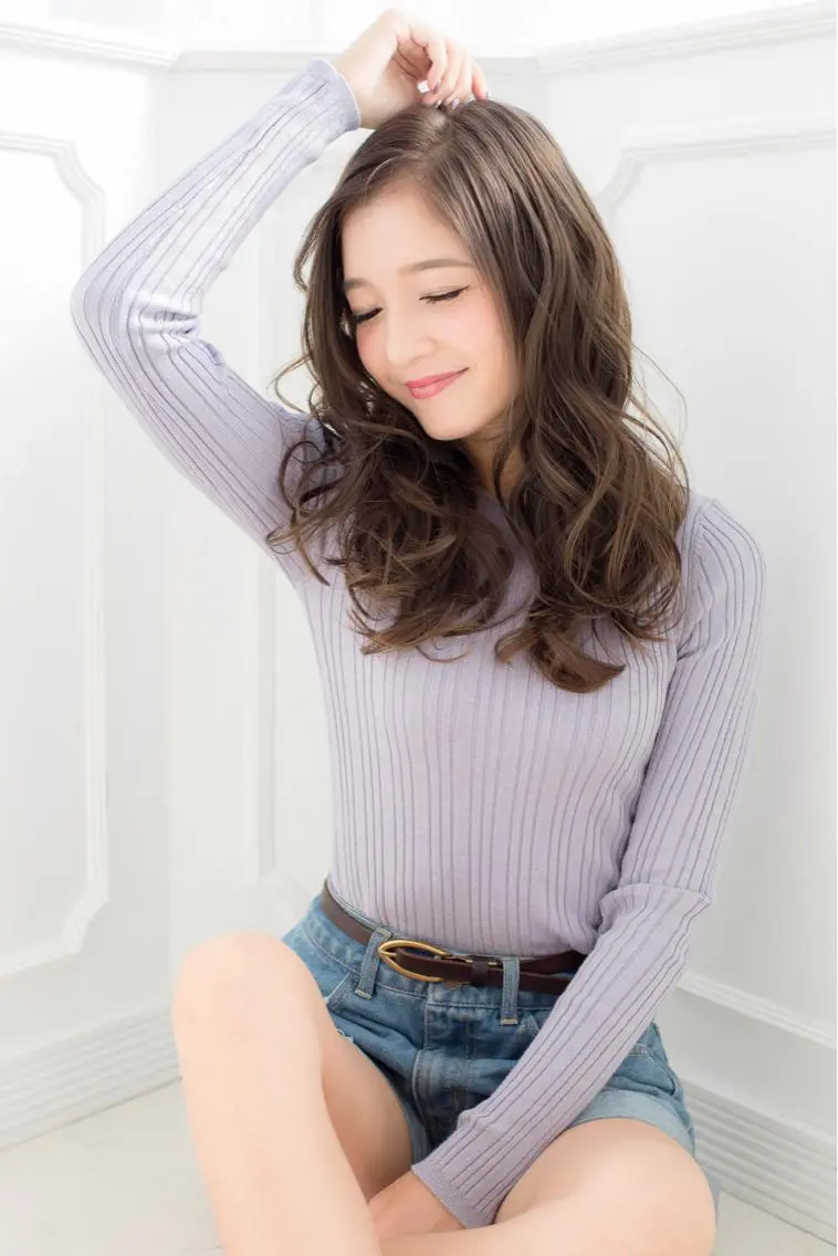 セミロング カラー パーマ カット パーマ ヘッドスパ 永山 貴文のヘアスタイル