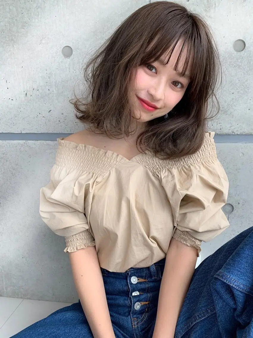 ミディアム カット パーマ トリートメント ヘッドスパ ヘアセット ［THEATER 仙台店🌼］公式のヘアスタイル