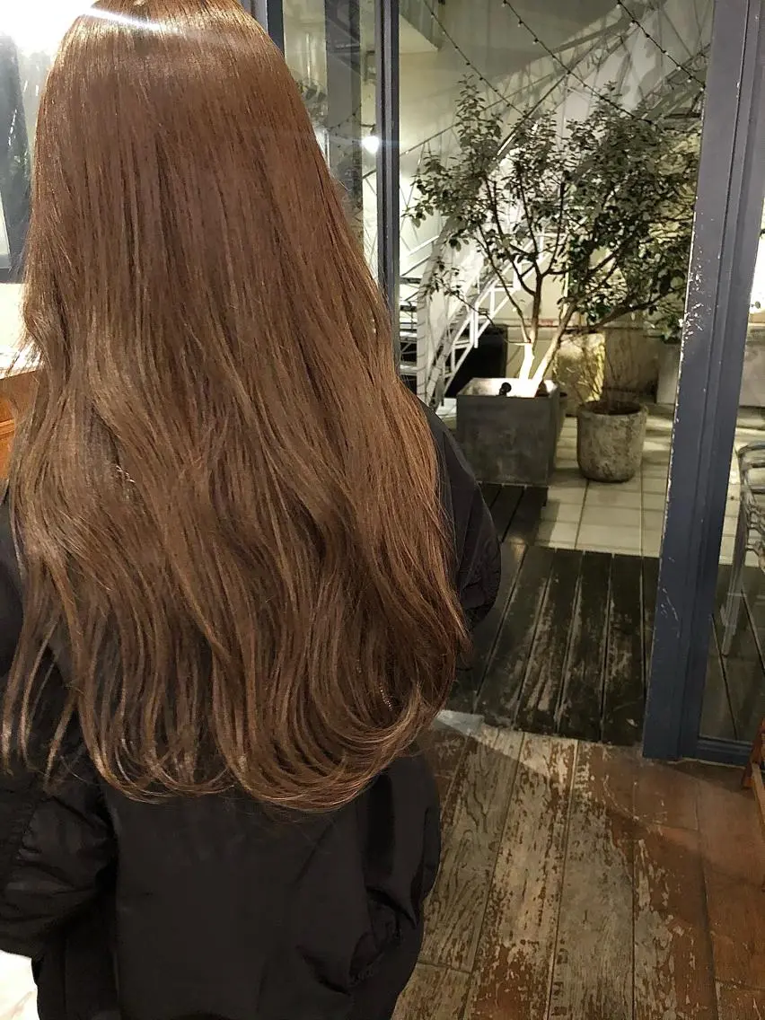 ロング カラー ヘアアレンジ ロング 抜け感ボブ×パーマ |kazaneのヘアスタイル