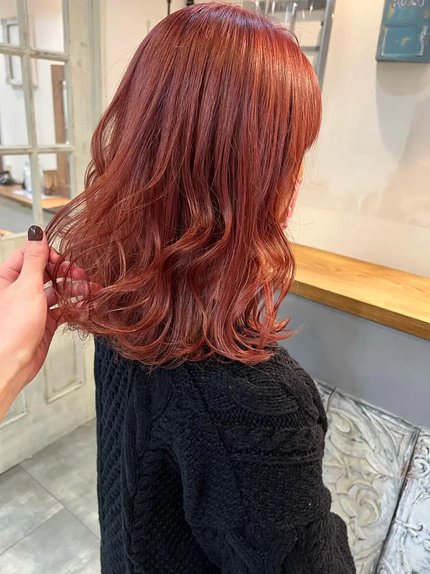 ミディアム カラー ピンクカラー ヘアカラー トリートメント Topstylist HARUのヘアスタイル