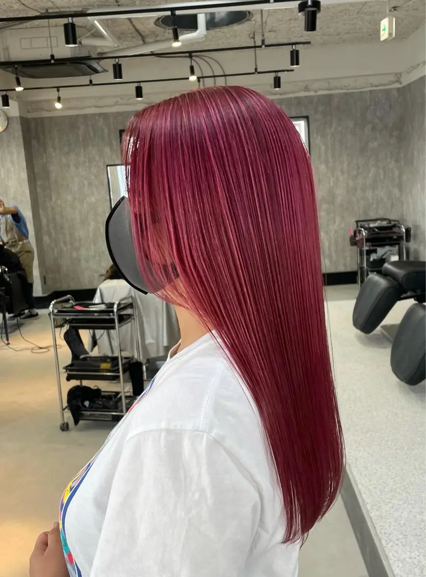 ロング カラー ブリーチ ラベンダーカラー ピンクカラー ピンクラベンダー ALLEN hair 京橋店のヘアスタイル