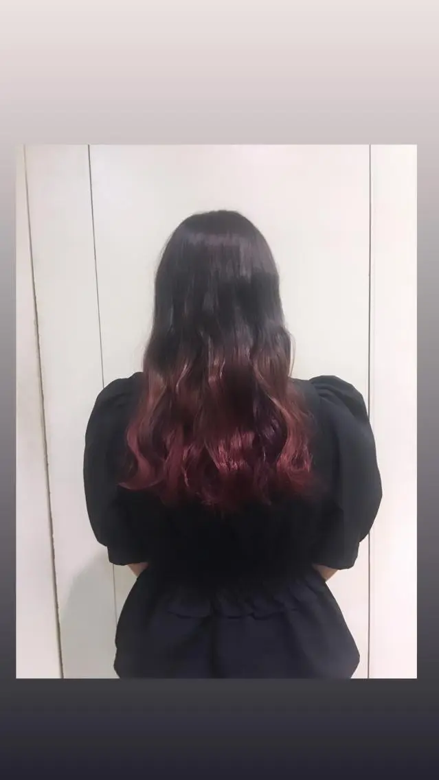 ロング カラー 中村 碧のヘアスタイル