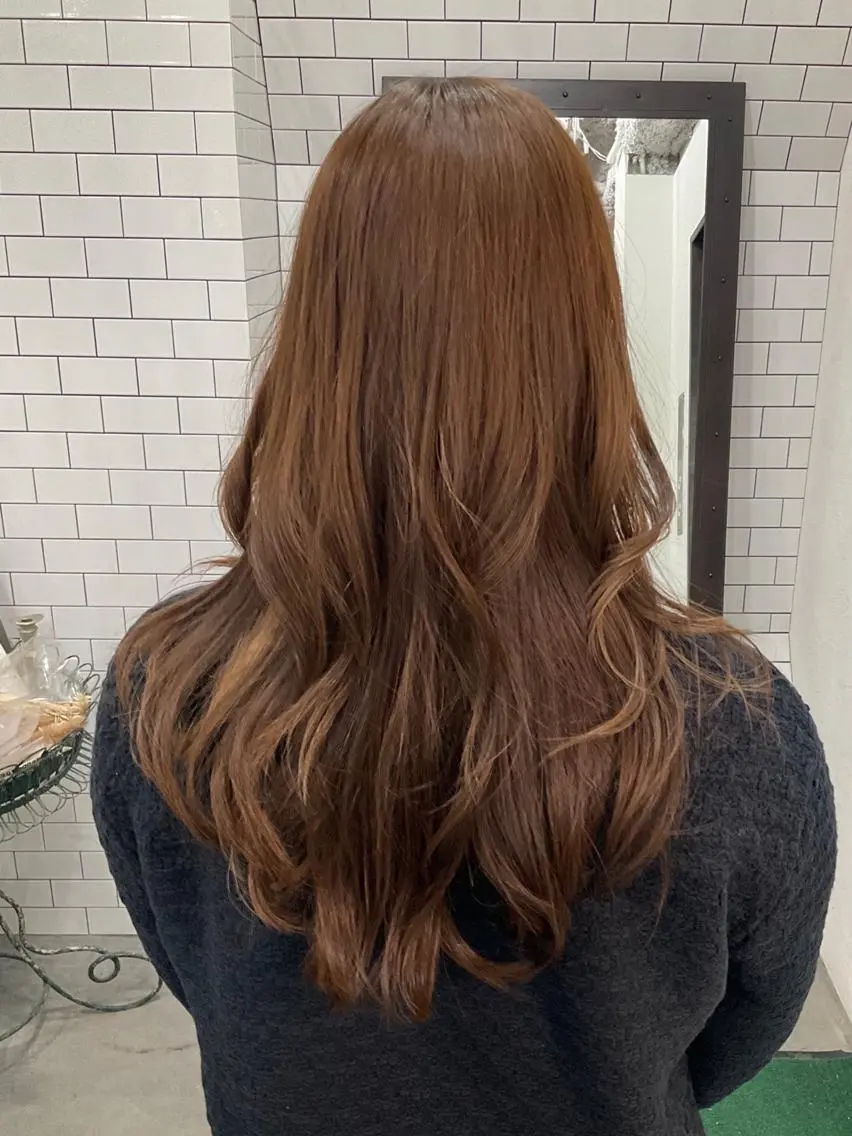 ロング カラー ベージュカラー ブリーチ ブリーチなしカラー カラーモデル↬❥💄 Ran legareのヘアスタイル