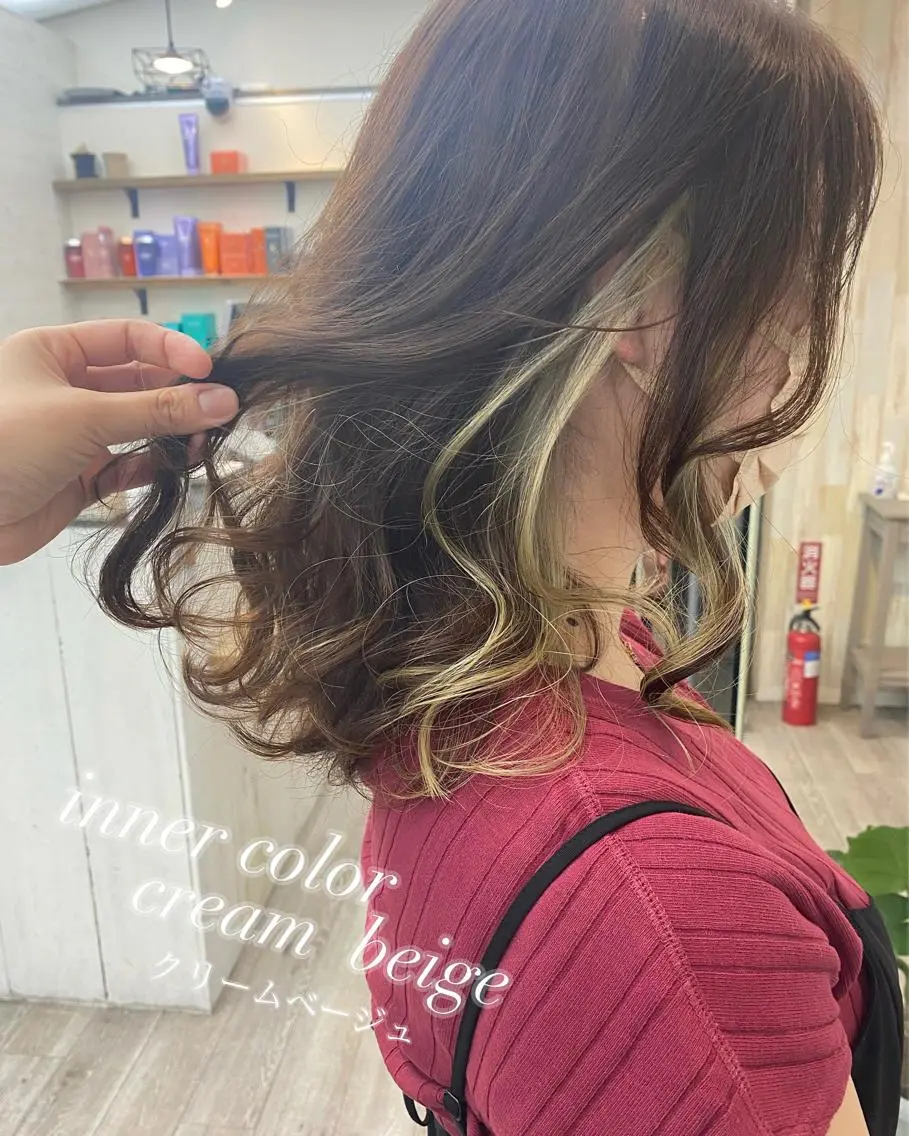 セミロング ヘアカラー トリートメント ☀️透明感color KURO☀️のヘアスタイル