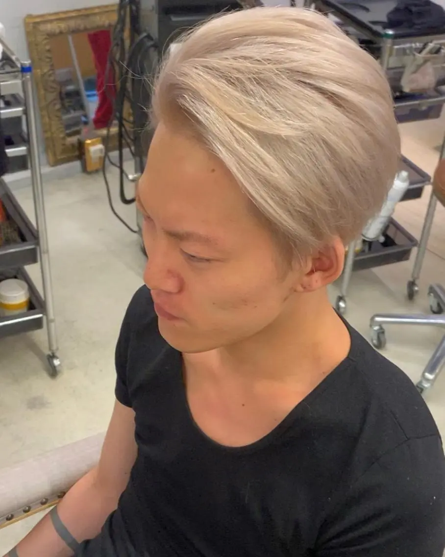 ミディアム カラー パーマ ヘアアレンジ メンズ 野木 良平のヘアスタイル