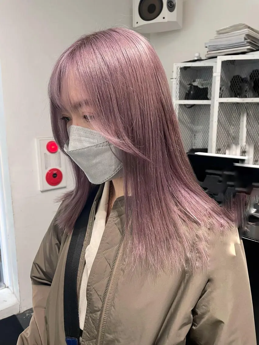 ロング カラー パーマ ヘアアレンジ メンズ キッズ ネイル マツエク・マツパ アイブロウ メンズブリーチ ブリーチ ラベンダーカラー ラベンダーピンク ピンクカラー カット ヘアカラー トリートメント 艶ハイトーン/ヘア アレンジAYAKAのヘアスタイル