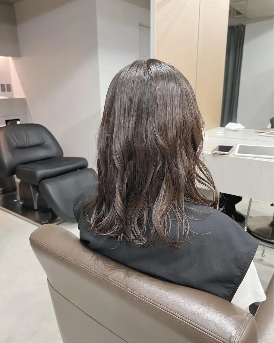 ミディアム パーマ カット パーマ トリートメント ボブパーマコテ巻き風 パーマNo1深江秀平のヘアスタイル
