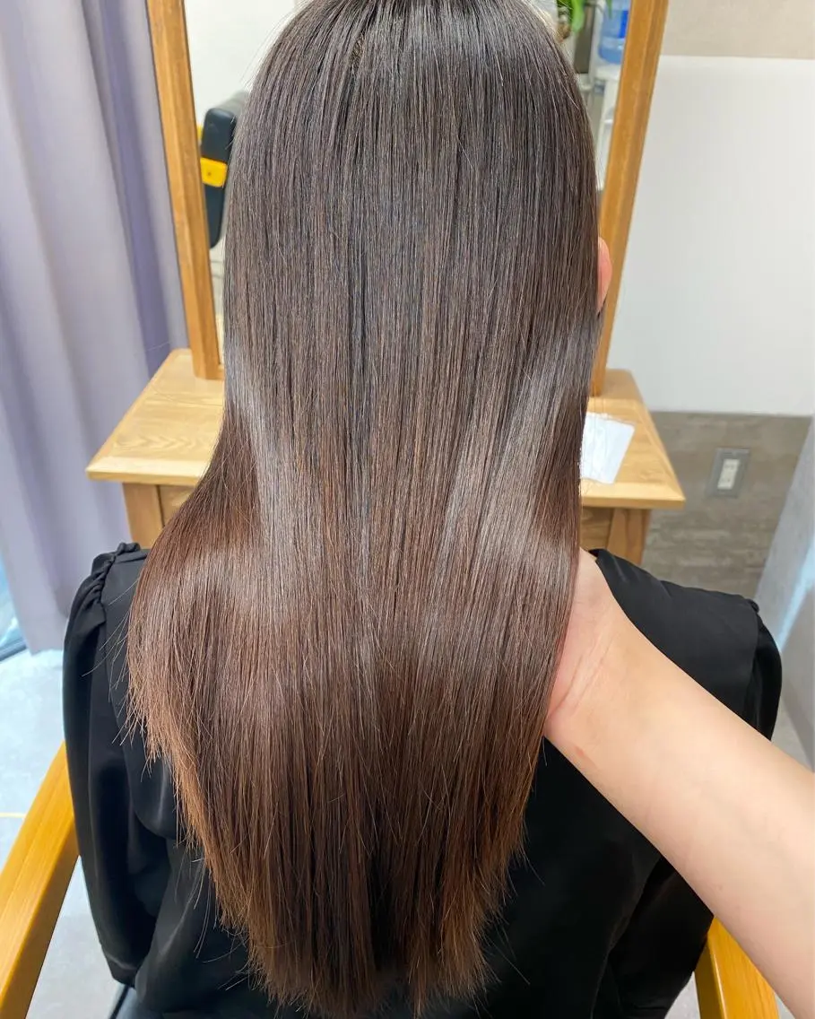ロング 髪質改善 縮毛矯正 縮毛矯正 トリートメント GiseL アンリのヘアスタイル
