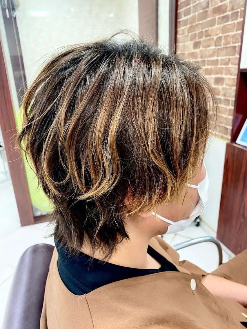 メンズ カット パーマ marron 加瀬のヘアスタイル