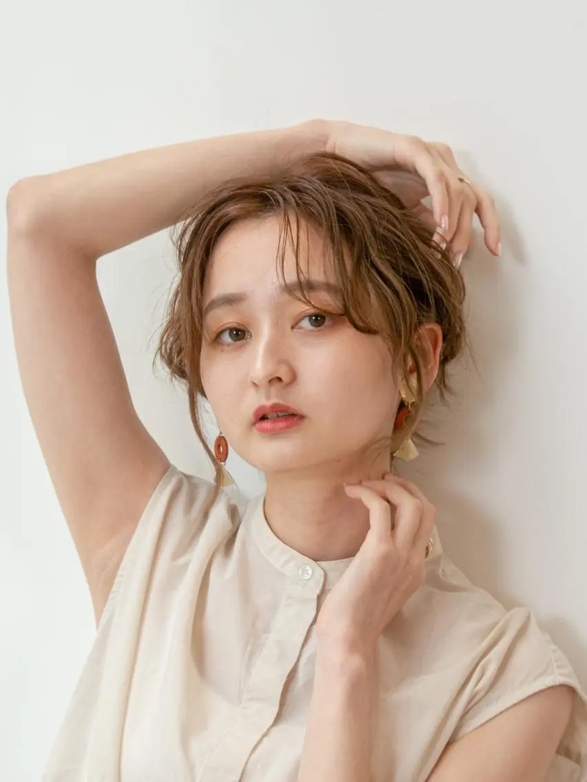 ショート 豊中駅3分eha レッスンモデルのヘアスタイル
