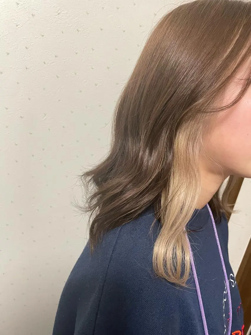 カラー ヘアアレンジ ミディアム イルミナカラー ヘアカラー トリートメント L.E.M 仙台のヘアスタイル