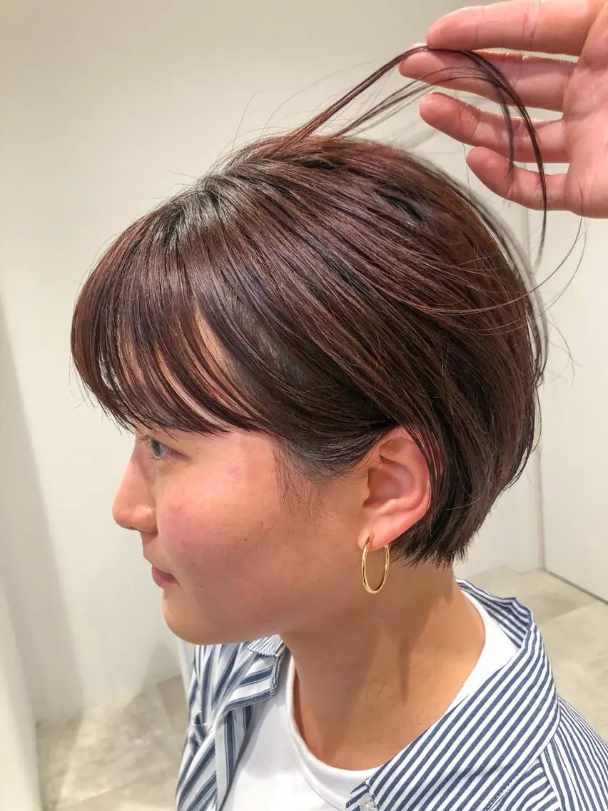 ショート カラー ボブ カット ヘアカラー トリートメント センスをお届けします 大谷将生infpのヘアスタイル