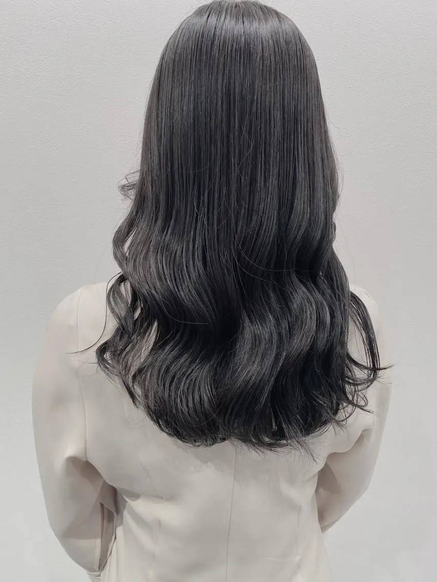 セミロング カラー ヘアアレンジ カット ヘアカラー ダブルカラー｜ なおき｜池袋美容師のヘアスタイル