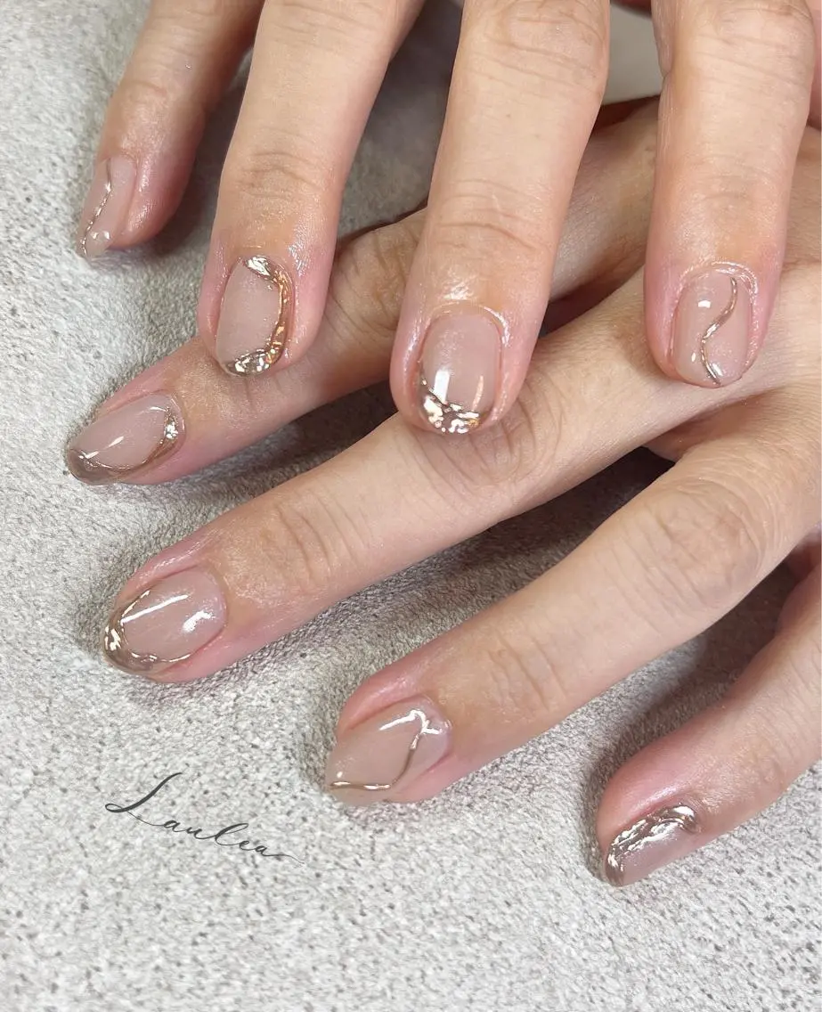 ネイル フットネイル 韓国ネイル ハンドネイル nail salon Lauleaのネイルデザイン