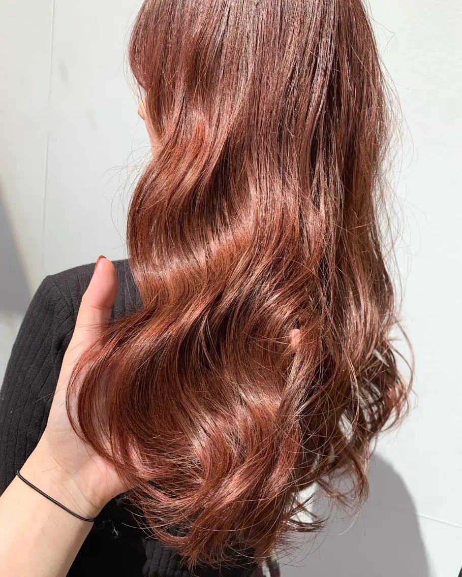 ロング カラー ピンクカラー hubhair レイヤー/透明感のヘアスタイル