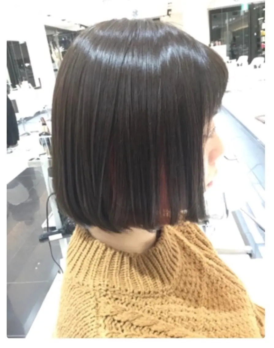 カラー インナーカラー ピンクカラー 透明感カラー 松田晃代のヘアスタイル