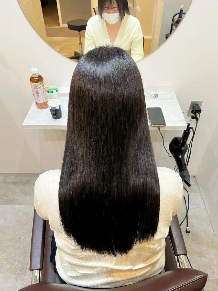 ロング カラー カット ヘアカラー トリートメント 【髪質改善 艶髪】 布川 莉穂のヘアスタイル