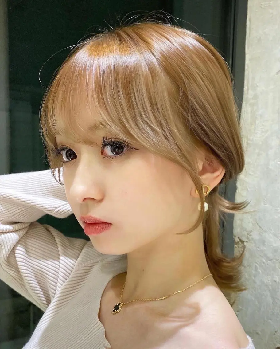 ミディアム 顔まわりカット🌟 くびれヘア/寺門遥輝のヘアスタイル