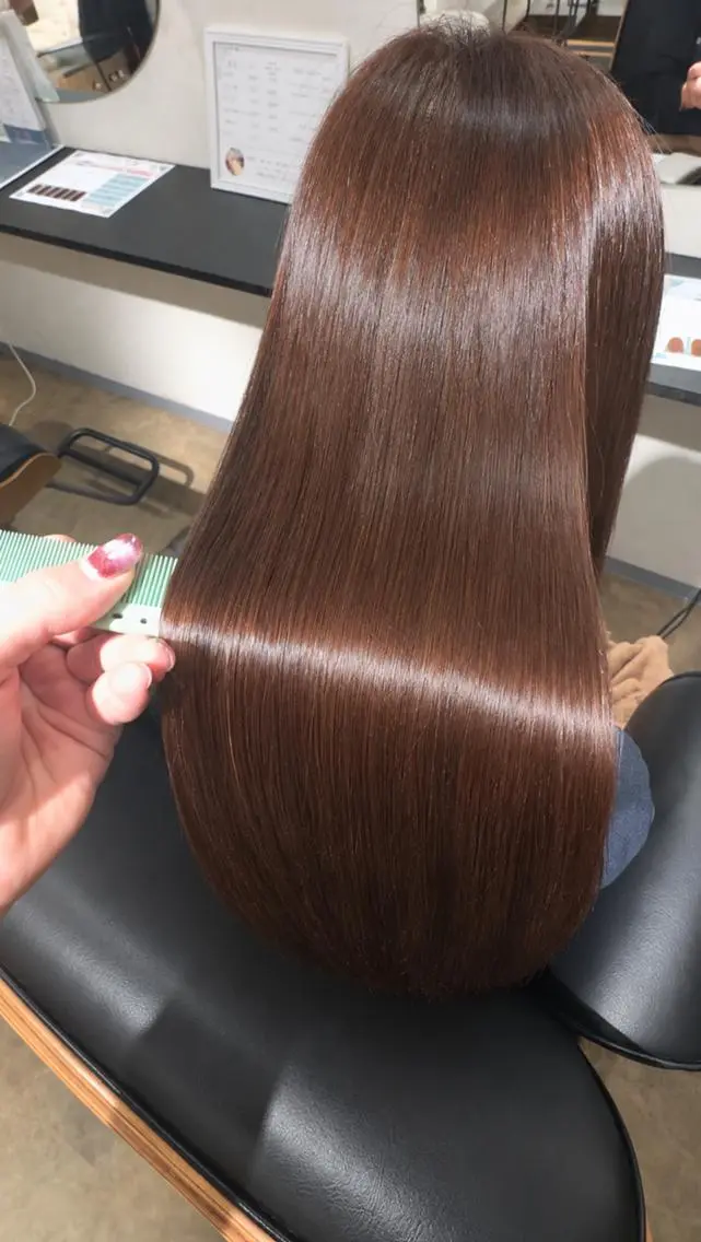ロング 縮毛矯正 トリートメント 服部飛鳥美髪縮毛矯正 名古屋・栄・矢場町のヘアスタイル
