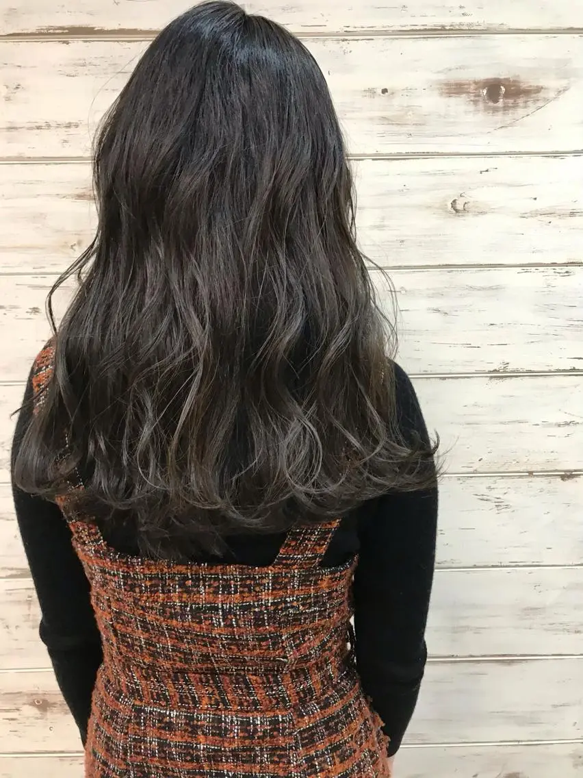 ロング カラー 透明感カラー カット ヘアカラー トリートメント 日比 貴大/ minim hairのヘアスタイル