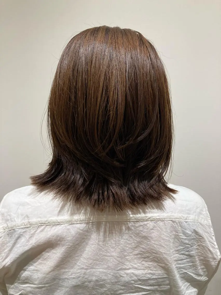 ミディアム ボブ 折本 沙織のヘアスタイル