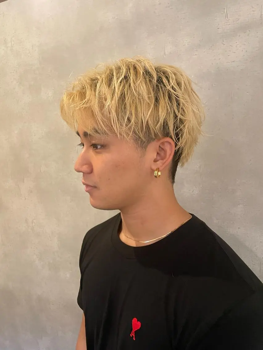 メンズ センターパート マッシュ メンズパーマ メンズツイストパーマ ツーブロック カット ヘアセット 心斎橋/メンズ /ルレイル/地形真希のヘアスタイル
