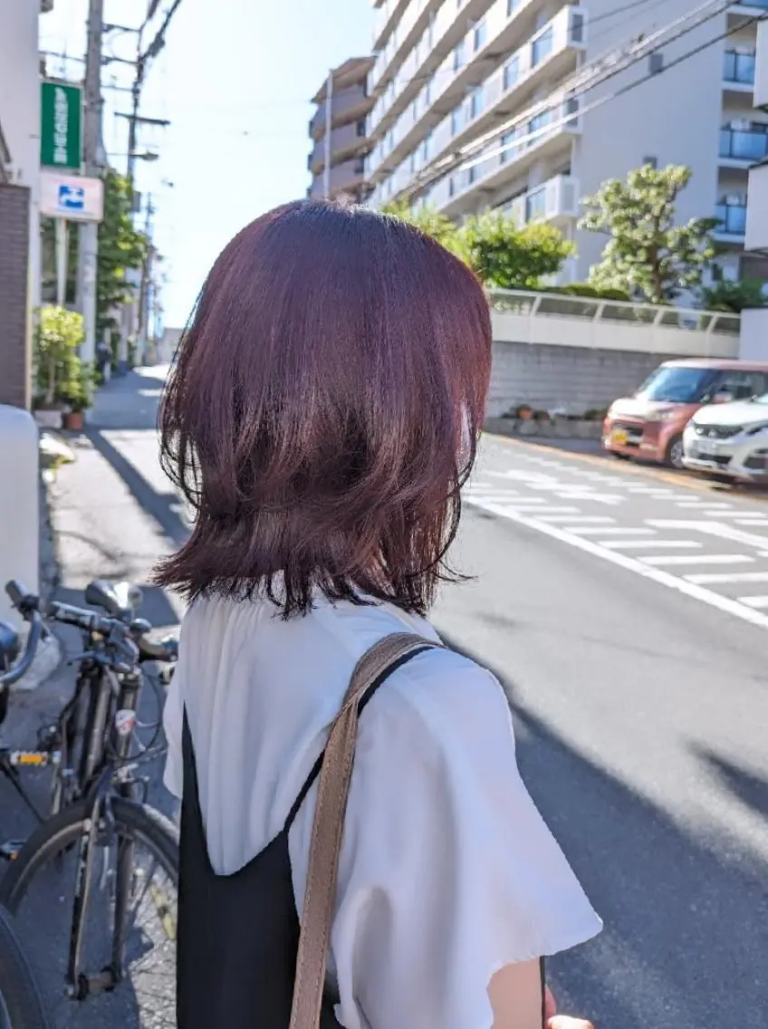 ミディアム ボブ くびれヘア newi 天王寺 masakoのヘアスタイル