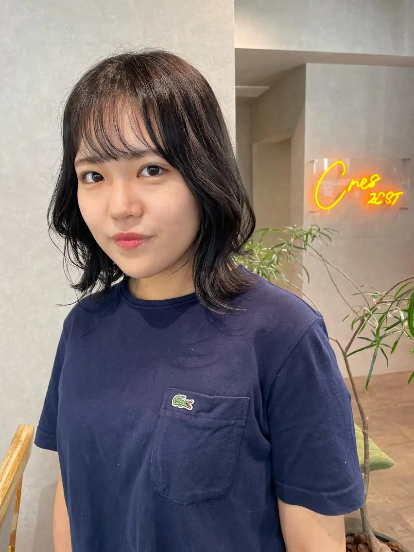 ミディアム カラー ヘアカラー ナチュラル透明感🌱 小山美樹子のヘアスタイル