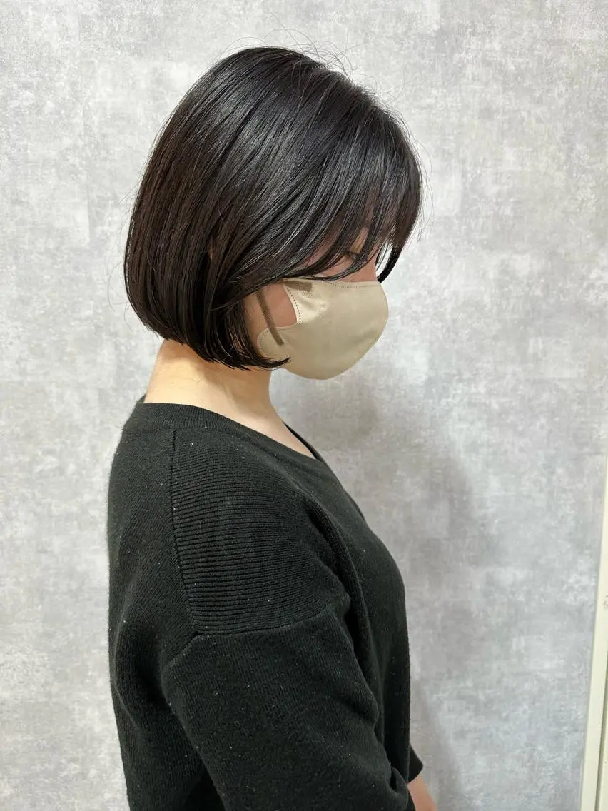 ショート 切りっぱなしボブ ショートボブ ハンサムショート 丸みショート アッシュ モテ髪/ボブ/ショー ト/アダチフウトのヘアスタイル