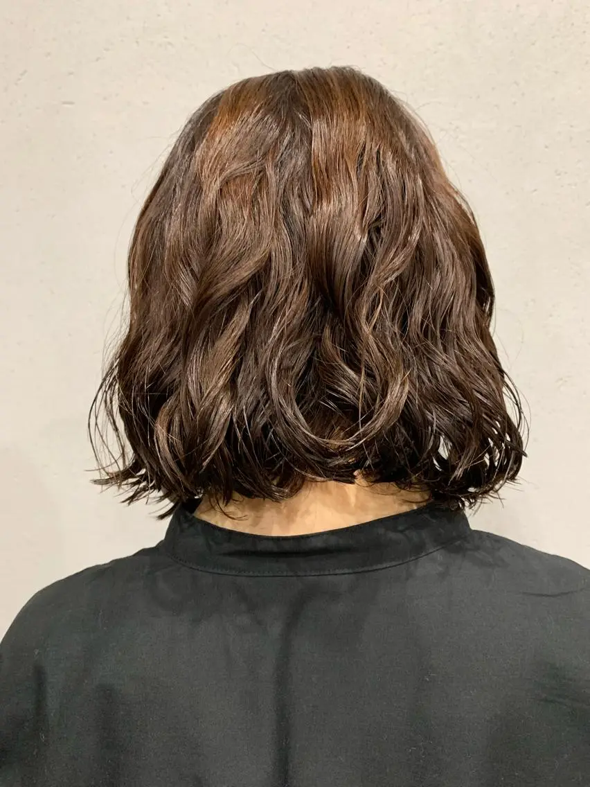 パーマ ボブパーマコテ巻き風 パーマNo1深江秀平のヘアスタイル