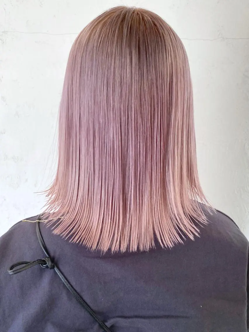 ミディアム カラー パーマ ヘアアレンジ ラベンダーカラー ITbyALBUM 中野店のヘアスタイル