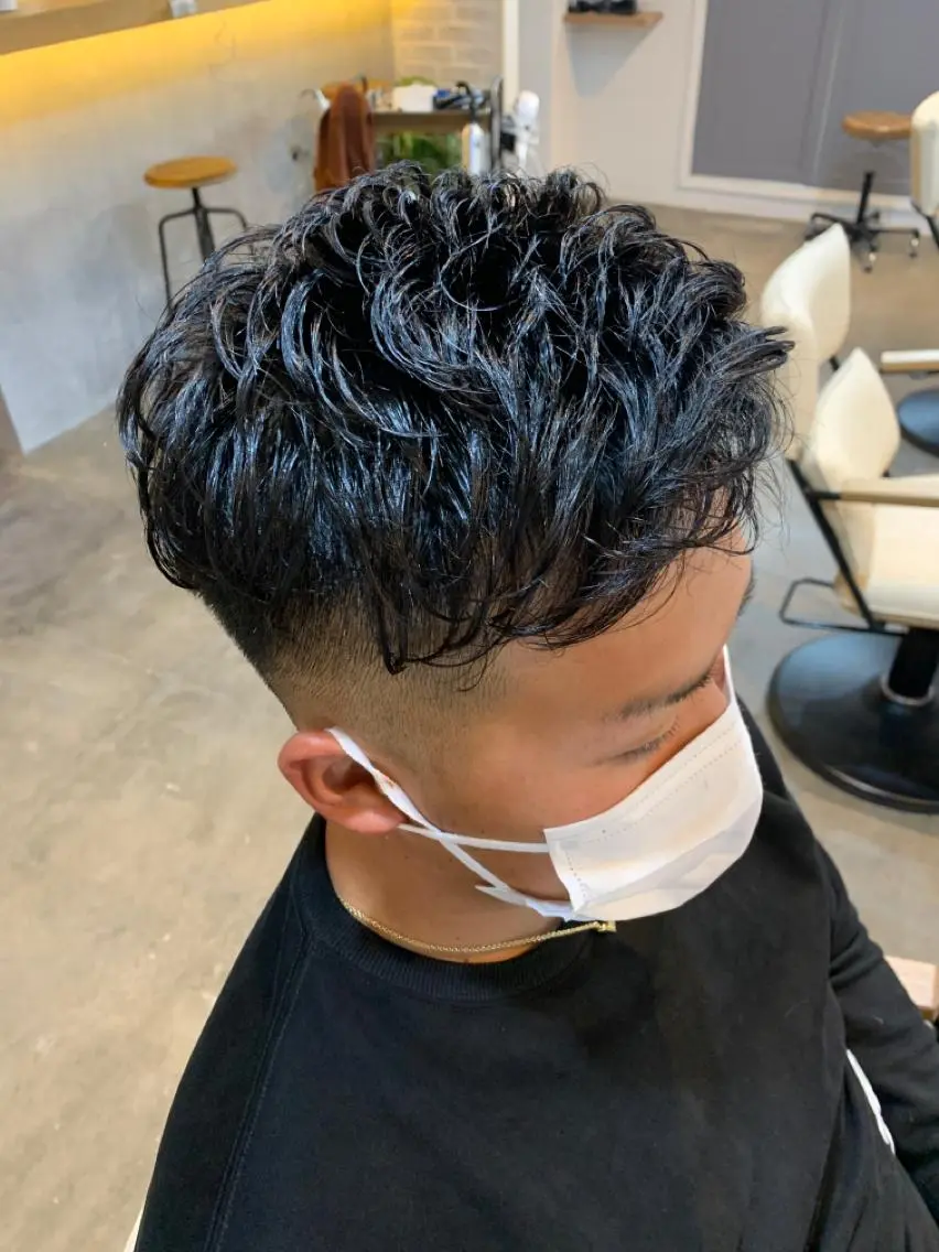 パーマ メンズ カット パーマ 向井 優汰のヘアスタイル