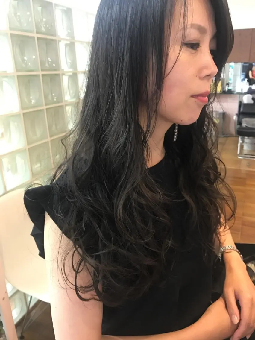 ロング パーマ ニュアンスヘア☆樋口 希世☆のヘアスタイル