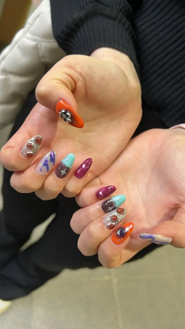 ネイル ハンドネイル 韓国🩶Y2Kネイル 💫くれはのネイルデザイン