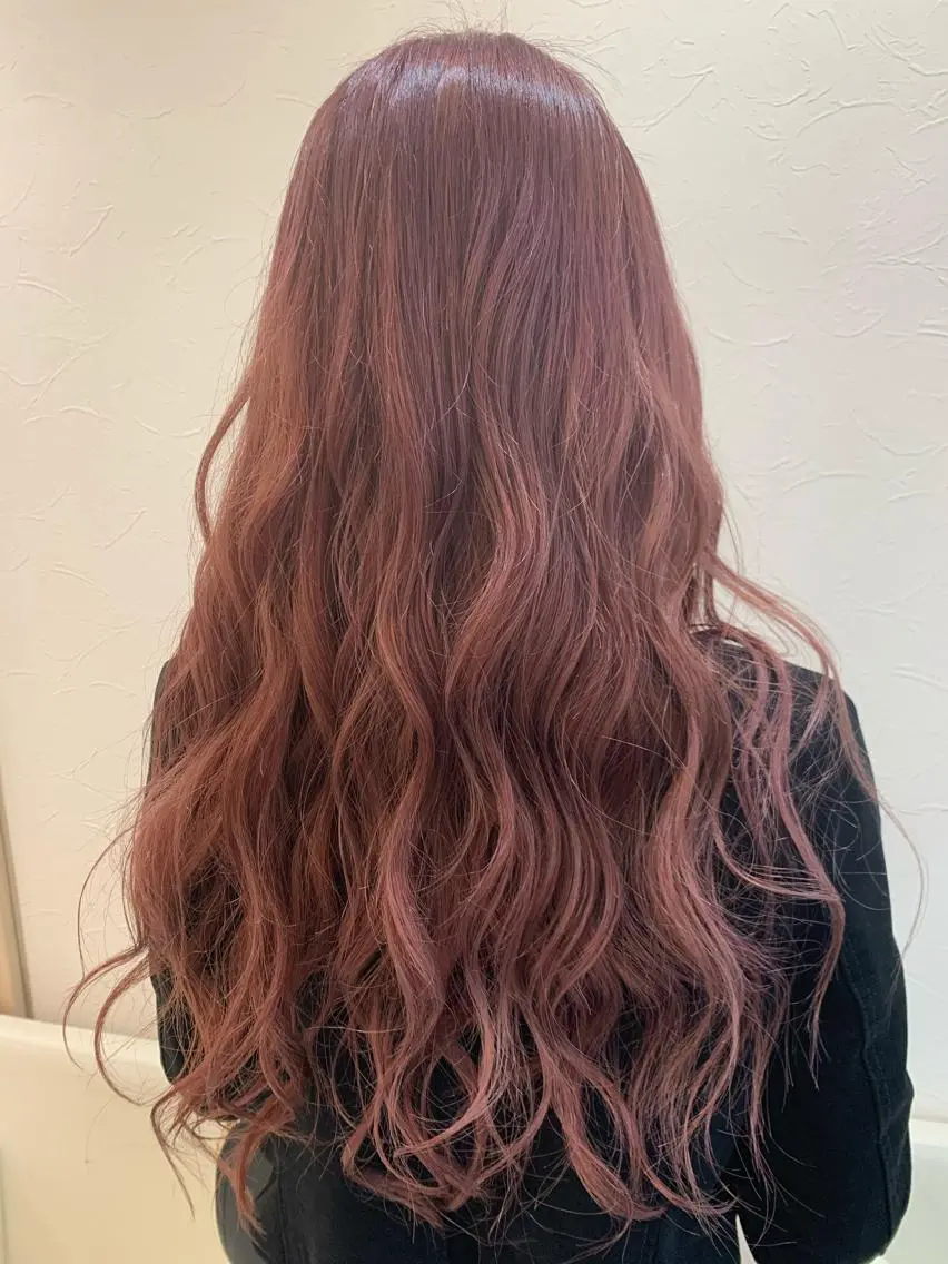 ロング カラー ヘアカラー トリートメント 店長ハイトーンカラー 柞山史奈のヘアスタイル
