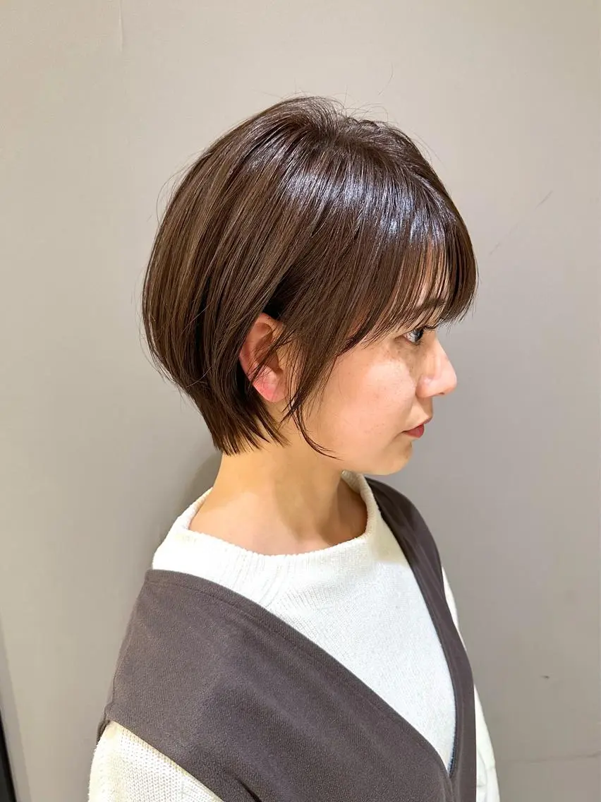 ショート ショートボブ ハンサムショート 丸みショート ボブ ショートヘア 荻窪/ショートヘア✨ ショートボブ長松大哉のヘアスタイル