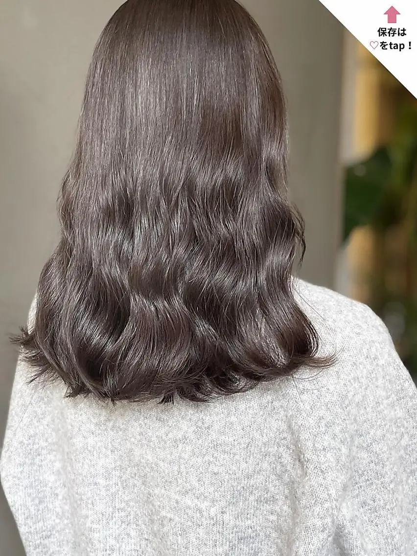 セミロング カラー ベージュカラー ブリーチ ブリーチなしカラー オリーブベージュ 髪質改善 TIGRE tenjinのヘアスタイル