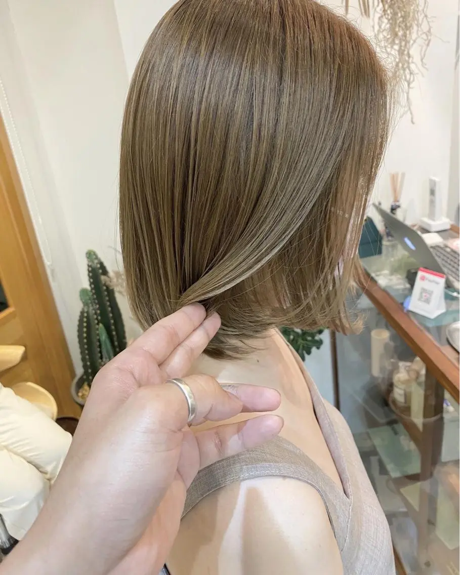 ショート カラー パーマ 髪質改善 縮毛矯正 トリートメント OVER→三軒茶屋 /縮毛矯正・髪質改善のヘアスタイル