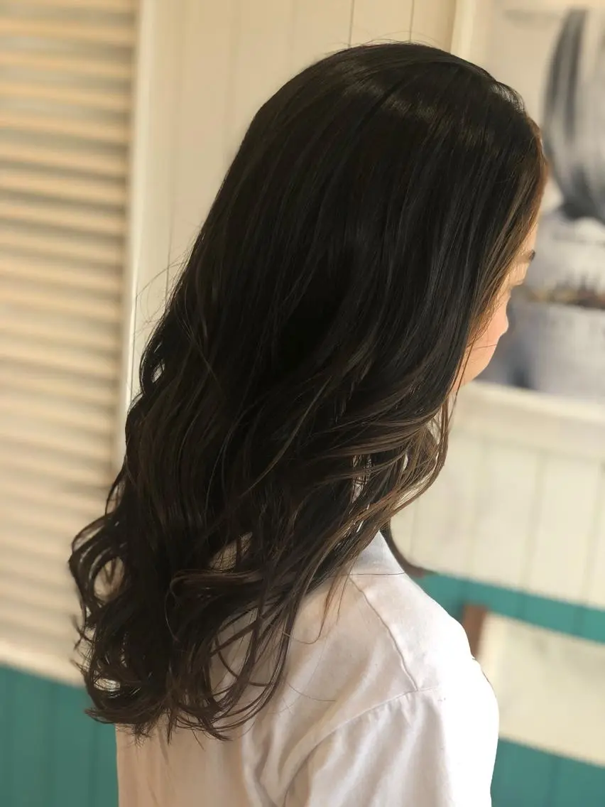 ロング カラー ミストバング  フェイスフレーミング Snaly カラー特化ページのヘアスタイル