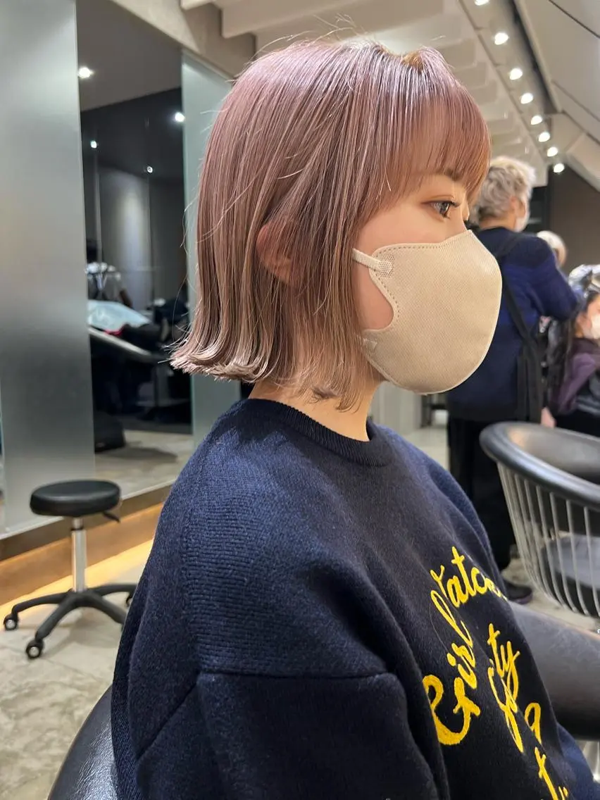 ショート カラー 縮毛矯正×艶髪カラー 髪質改善/三ツ木のヘアスタイル