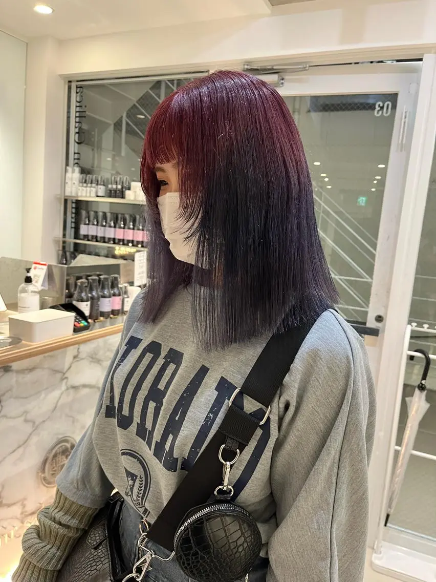 ミディアム カラー ベージュカラー ブリーチ ブラウンカラー ケアブリーチ カシス stylist ◎RUKI.のヘアスタイル