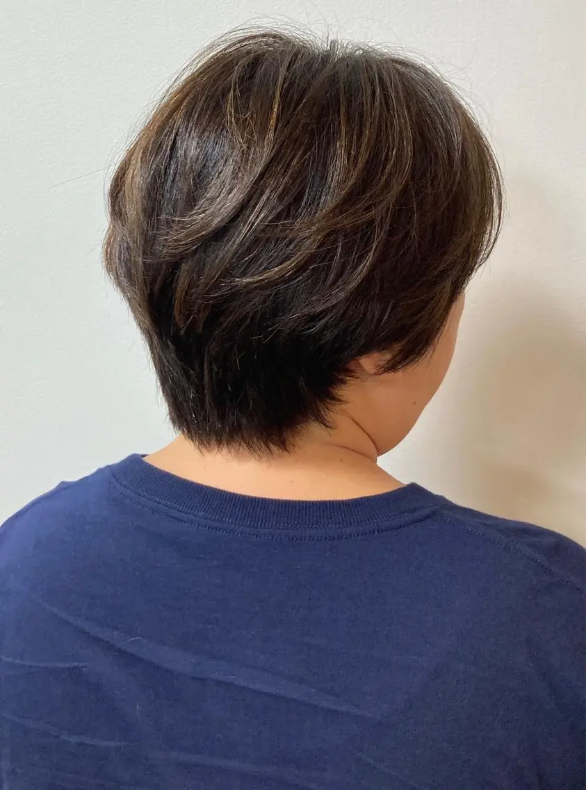 ショート 【白髪ぼかし】 愛甲竜佑のヘアスタイル