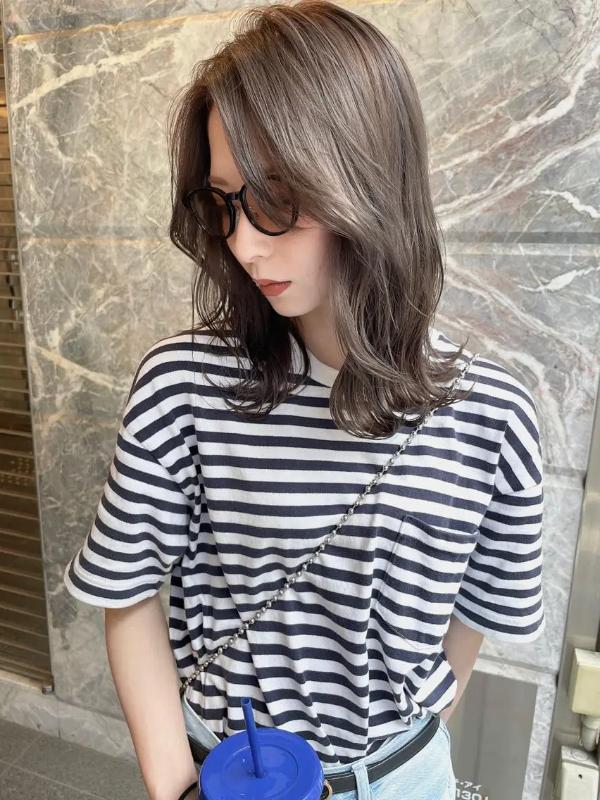セミロング カラー カット ヘアカラー トリートメント 髪質改善will hairdesignのヘアスタイル