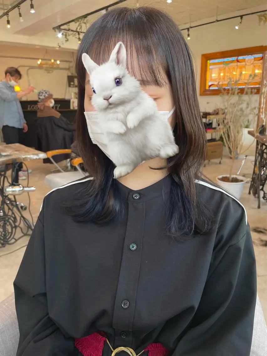 セミロング ウルフカット 清水 美雪のヘアスタイル
