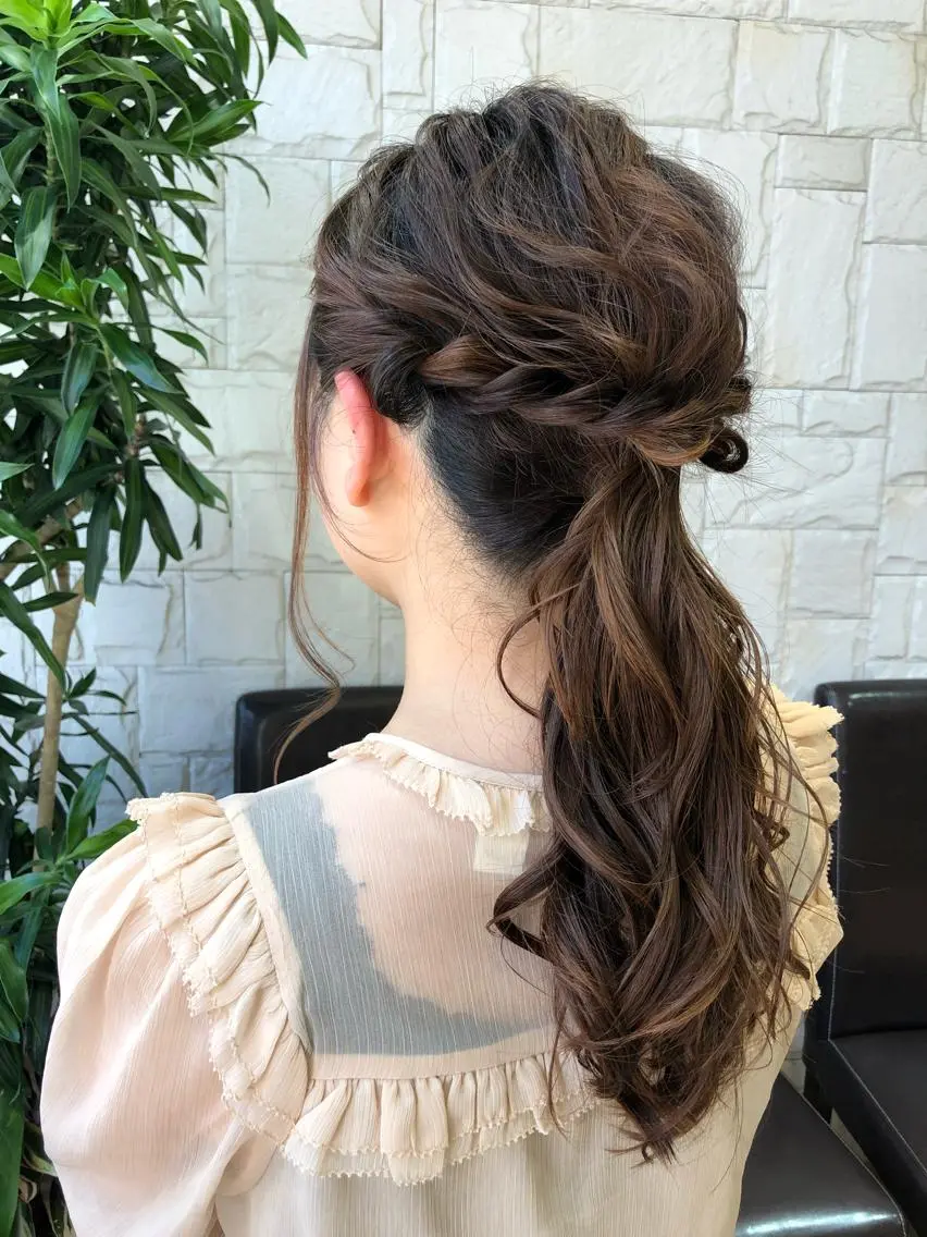 ロング ヘアアレンジ 💫お呼ばれヘア💫 men's✨ともえ✨のヘアスタイル