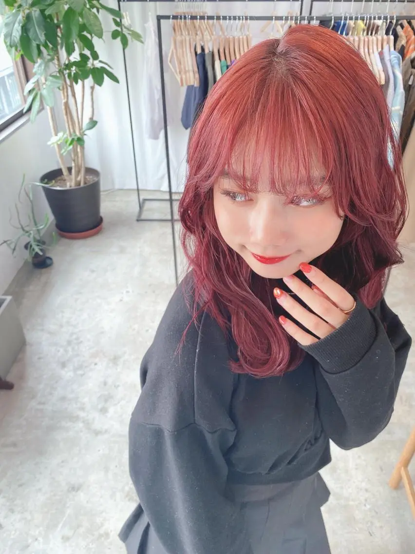 セミロング カラー ブリーチ ♡レイヤーカット れお♡のヘアスタイル