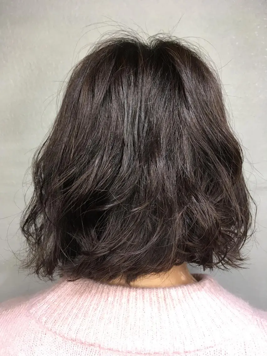 ミディアム パーマ ミディアムパーマ 縮毛矯正 トリートメント くまがい みゆ【edge.】のヘアスタイル