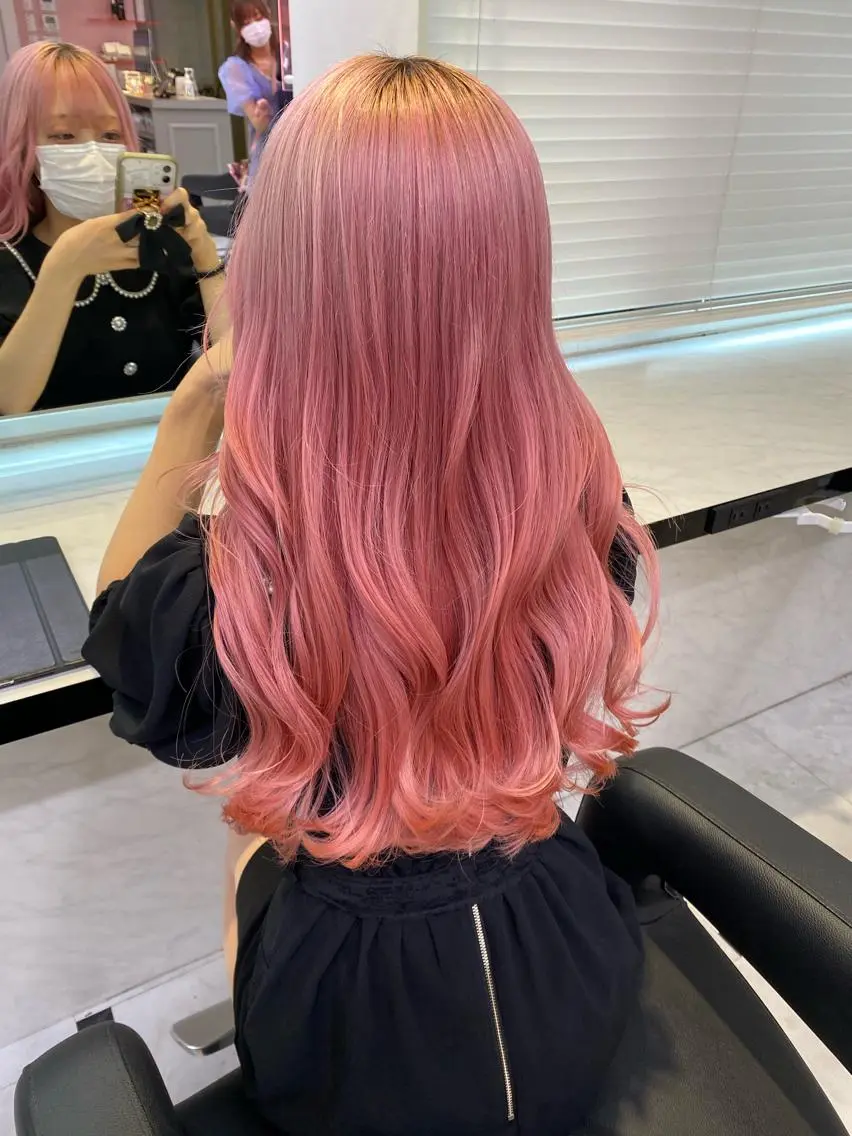 ロング カラー ヘアカラー トリートメント ヘッドスパ ヘアセット レイヤーダブルカラー KYONのヘアスタイル